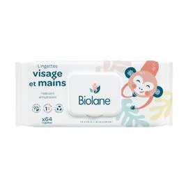 BIOLANE Lingettes bébé visage/mains x64
