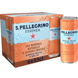 SAN PELLEGRINO, ESSENZA Eau gazeuse Pêche melon 6x33cl