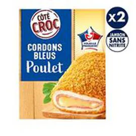 MARQUE REPÈRE, CÔTÉ CROC Cordons bleus Au poulet x2 200g