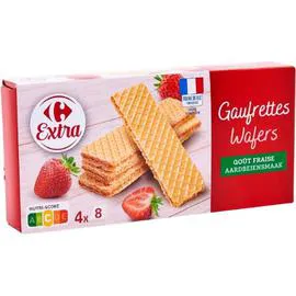 CARREFOUR EXTRA Biscuits gaufrettes fraise 160g