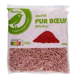 AUCHAN ESSENTIEL Haché pur boeuf 20% MG 800g