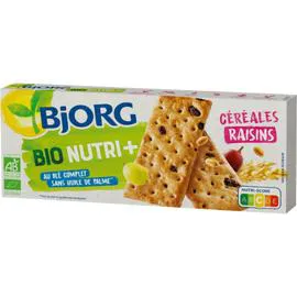 BJORG Biscuits céréales/fruits bio 218g