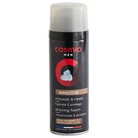 AUCHAN, COSMIA MEN Mousse à raser sensitive pour peaux sensibles 200ml