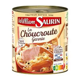 WILLIAM SAURIN Plat cuisiné choucroute garnie 800g