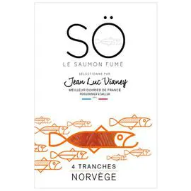 SÖ Jean Luc Vianey Le Saumon Fumé Norvège 4 Tranches 140g