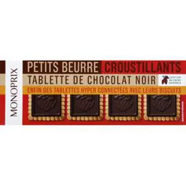 MONOPRIX Petits beurre tablette de chocolat noir 150g