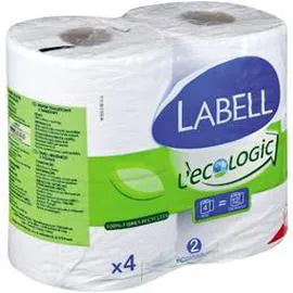 LABELL Papier toilette écologique x4