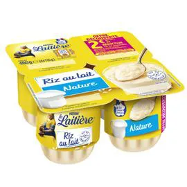 NESTLÉ, LA LAITIÈRE Desserts riz au lait nature 4x115g
