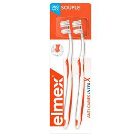 ELMEX Brosse à dents souple duo pack l'unité