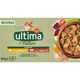 ULTIMA NATURE Ultima Nature Terrine Poulet & Bœuf 4x85g