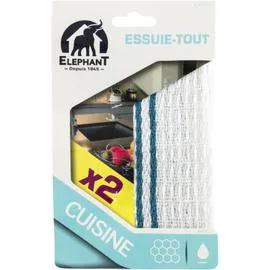 ÉLÉPHANT LBD Lavette cuisine 32x32 cm x2