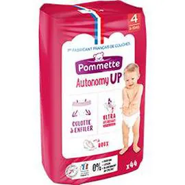 POMMETTE Couches Autonomy Up, taille 4 : 8-15 kg x44