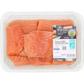 FILIÈRE QUALITÉ CARREFOUR Poêlée de saumon sans peau s/arêtes 8x125g