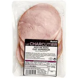 AUCHAN LE CHARCUTIER Rôti de porc supérieur 200g