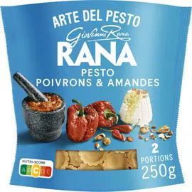 RANA Pâtes Fraiches Girasoli Pesto Poivrons rouges et Amandes 250g