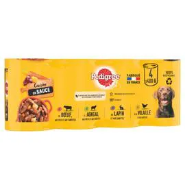 PEDIGREE Pâtée pour chien adulte en sauce 4x400g