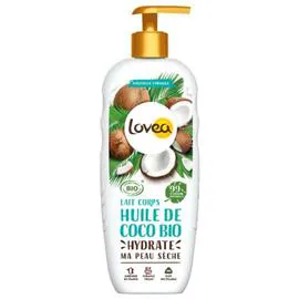 LOVEA Lait corps hydratant huile de coco bio peaux sèches 250ml