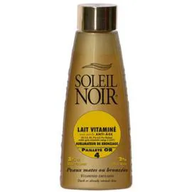 SOLEIL NOIR Lait Corps Après Soleil Vitaminé 4 Pailleté Or 150ml