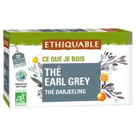 ÉTHIQUABLE Thé noir earl grey Darjeeling Bio 36g