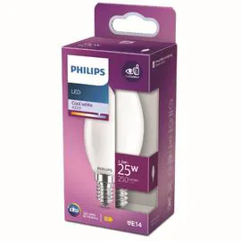 PHILIPS Ampoule LED E14 Flamme Blanc-froid 25W x1 l'unité
