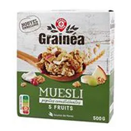 MARQUE REPÈRE, GRAINÉA Céréales muesli Grainea Croustillants aux fruits 500g