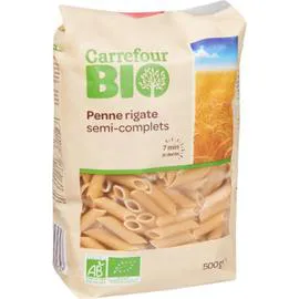 CARREFOUR BIO Pâtes Bio semi-complets penne rigate 500g