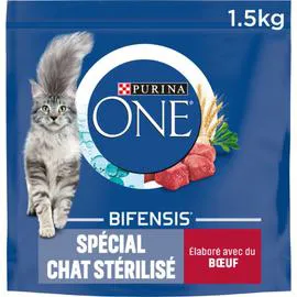 PURINA, ONE Croquettes pour chat stérilisé/boeuf 1,5kg