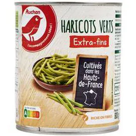 AUCHAN Haricots verts extra fins boite 440g