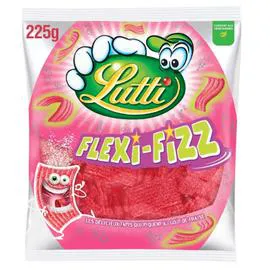 LUTTI Bonbons Flexi-Fizz goût fraise 225g