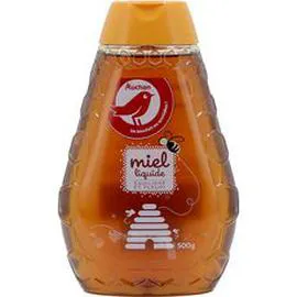 AUCHAN Miel de fleurs liquide équilibré et fleuri en flacon doseur 500g