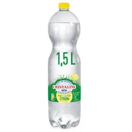 CRISTALINE Eau gazeuse aromatisée citron 1,5l