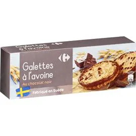 CARREFOUR Galettes à l'avoine au chocolat noir 150g