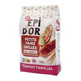 MARQUE REPÈRE, ÉPI D'OR Pains grillés complet 400g