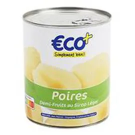 ECO+ Poires au sirop Léger 455g