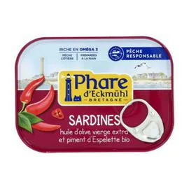 PHARE D'ECKMÜHL Sardines au Piment d'Espelette et à l'huile d'olive 135g