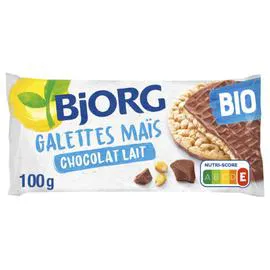 BJORG Galettes maïs chocolat au lait bio 100g