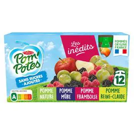 MATERNE, POM'POTES Compote assortiment s/sucres ajoutés 12x90g