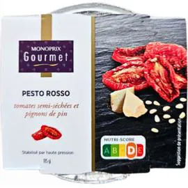 MONOPRIX GOURMET Monoprix Gourmet Pesto Rosso Tomates Semi-Séchées & Pignons de pin 115g