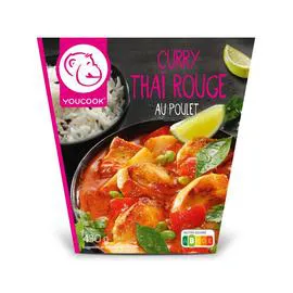 YOUCOOK Plat cuisiné curry Thai rouge Au poulet 430g