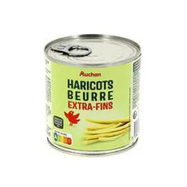 AUCHAN Haricots beurre extra fins 220g