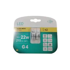 CARREFOUR Ampoule LED capsule - 20W - G4 x2