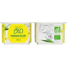 MONOPRIX BIO Fromage blanc nature 3,2% MG bio 400g