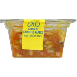 MONOPRIX BIO Choux et carottes râpées aux raisins secs bio 200g