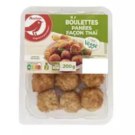 AUCHAN Boulettes végétariennes panées façon thaï 200g