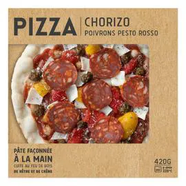 MIX BUFFET Pizza chorizo poivrons pesto rosso 420g