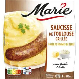 MARIE Plat cuisiné saucisse/purée pommes de terre 290g