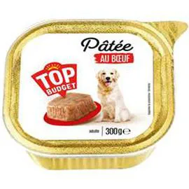 TOP BUDGET Pâtée au boeuf pour chien 300g