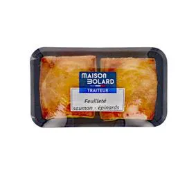 MAISON BOLARD Feuilleté au saumon atlantique et aux épinards 240g