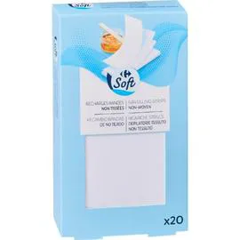 CARREFOUR SOFT Recharges bandes non tissées x20