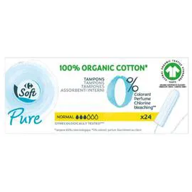 CARREFOUR SOFT Tampons Pure Normal x24